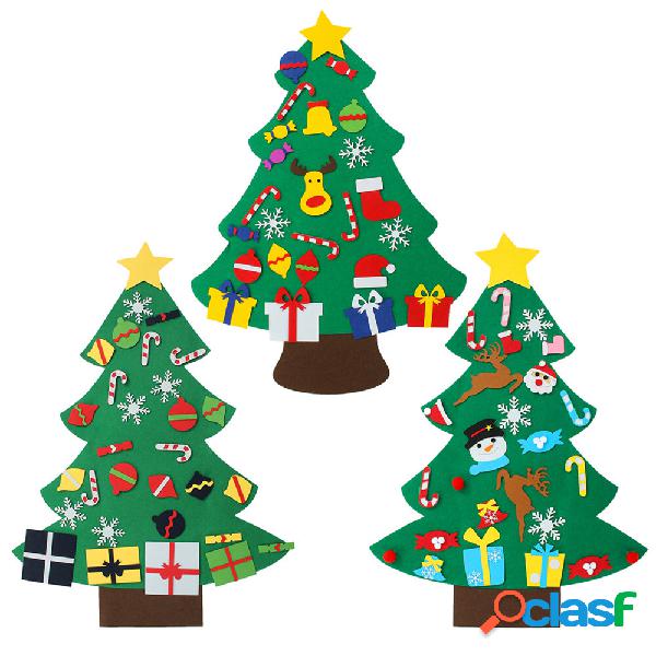 3 tipi di albero di Natale in feltro fai da te con ornamenti