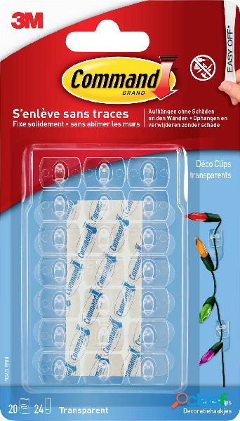 3M Clip decorative Command™ Trasparente Contenuto: 20 pz.