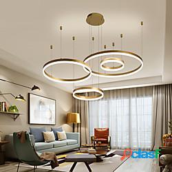 4 luci led 110w anello cerchio lampadario led moderne