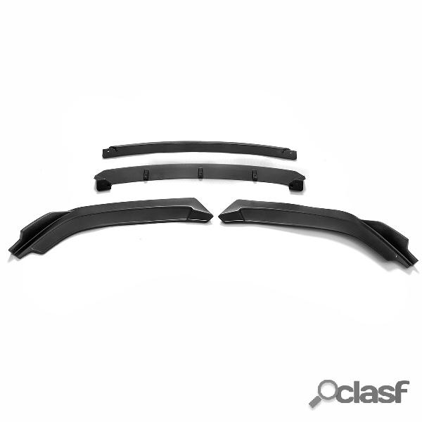 4 pezzi nero opaco paraurti anteriore lip body kit spoiler