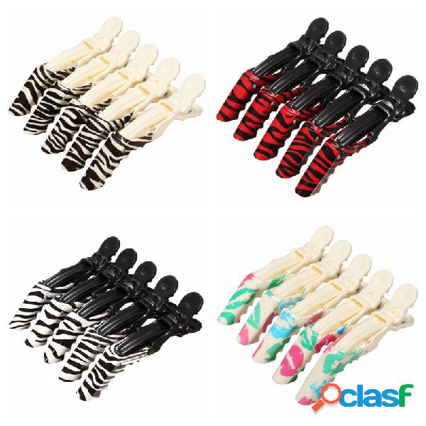 5pcs clip professionali per capelli coccodrillo parrucchiere