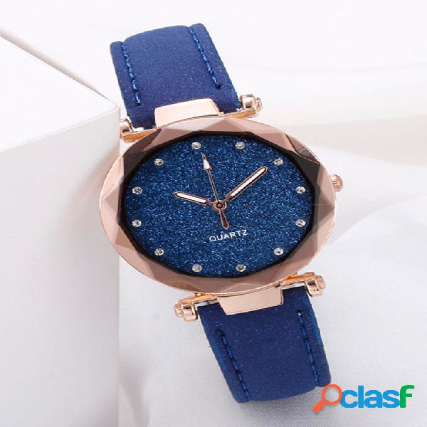 8 colori PU Lega Donna Vintage Watch Stellato Sky Quadrante