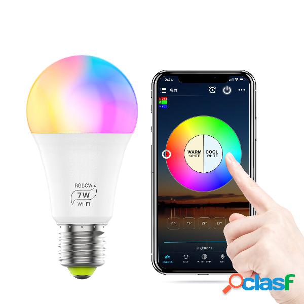 AC85-265V E27 E26 B22 7W RGBCW WiFi Smart Bulb Controllo