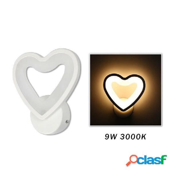 APPLIQUE LED A CUORE 6W LAMPADA A PARETE LUMETTO LUCE FREDDA