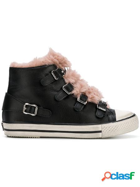ASH HI TOP SNEAKERS DONNA VALKOBLACKASHROSE PELLE NERO