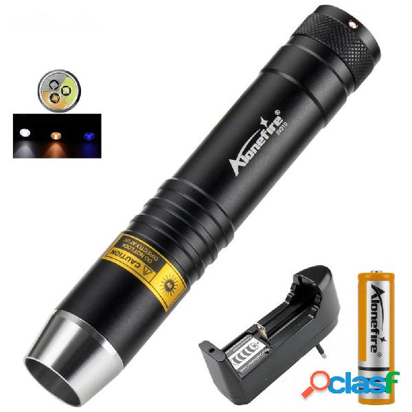 AloneFire SV370 XPG-2 200 Lumens Bianco + Giallo + 365nm UV