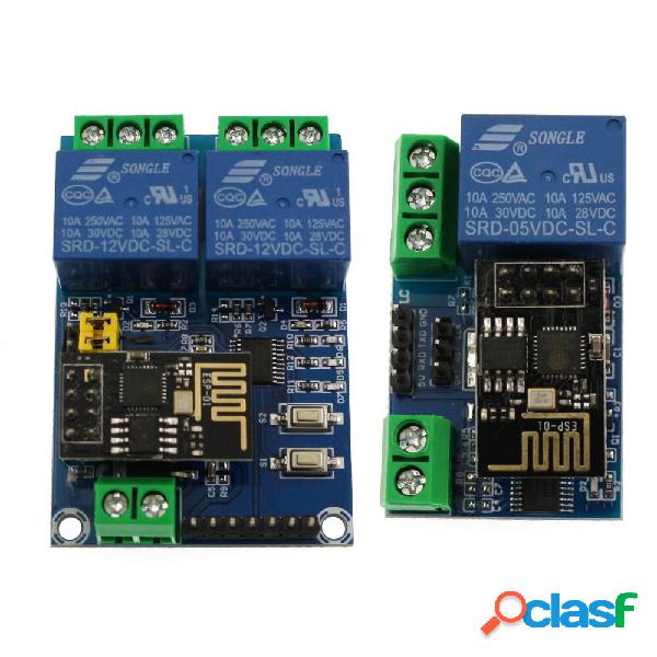 Aoqdqdqd 5V/12V ESP8266 Relè WiFi a due canali IoT Smart