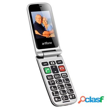 Artfone CF241A Anziano Flip Telefono - Doppia SIM, SOS -