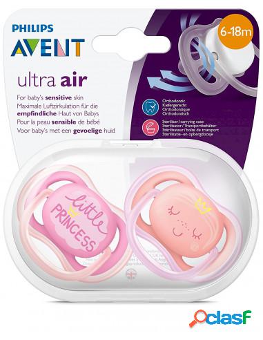 Avent - Succhietto Ultra Air Girl 6-18 Mesi 2 Pezzi