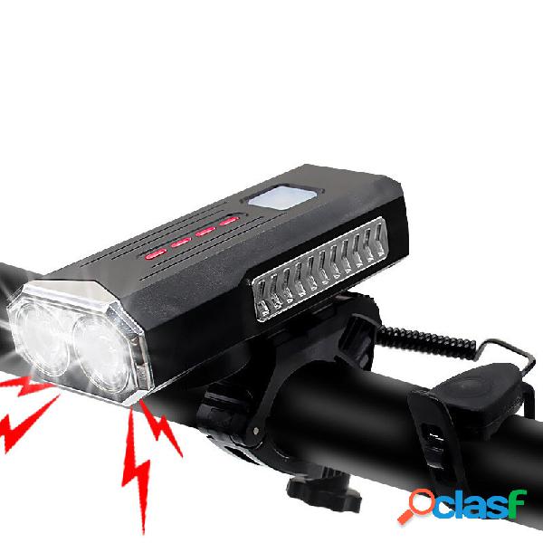 BIKIGHT 2-in-1 400LM 2xT6 Luce per bici 3 modalità Ricarica