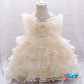 Baby Girls Cute Dress Cotton Party Performance Dress Blue