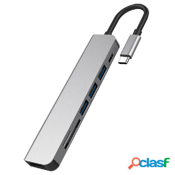 Bakeey 7 in 1 Adattatore da USB-C a HDMI USB2.0 3.0 SD/TF PD