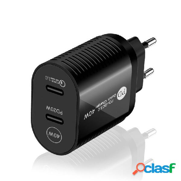 Bakeey Caricabatterie USB PD a 2 porte da 40 W Dual 20 W