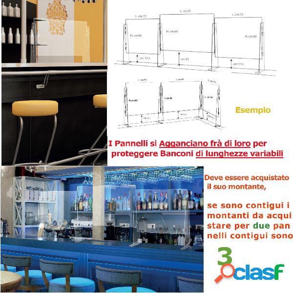 Barriera Parafiato per spazi ristorante, bar in plexiglass