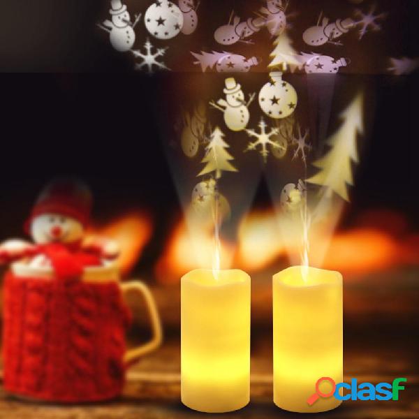 Batteria Powered Christmas Snowflake LED Candle Light