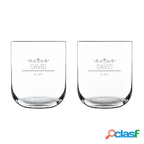 Bicchiere da acqua personalizzato di lusso (2 pezzi)