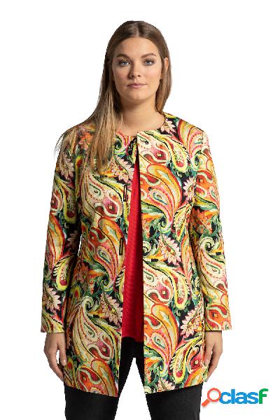 Blazer lungo, Paisley, bottoni automatici, maniche lunghe,
