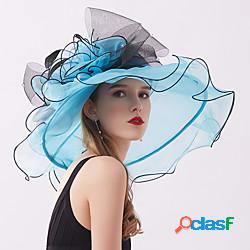Boho Organza / Miscela polyester / cotone Copricapo con Con