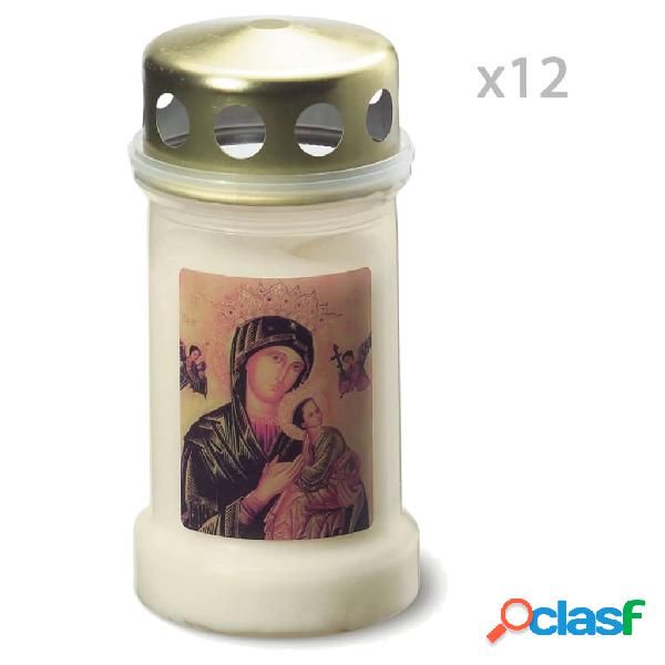 Bolsius Candele Commemorative con Tappo No 3 12 pz