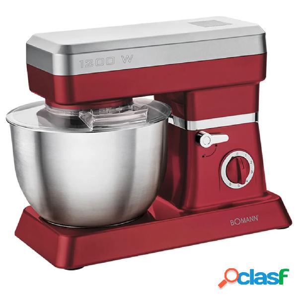 Bomann Boamann Mixer 1200 W Rosso e Argento KM 398 CB