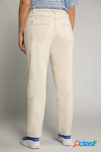 Boyfriend jeans con taglio a cinque tasche e cintura da