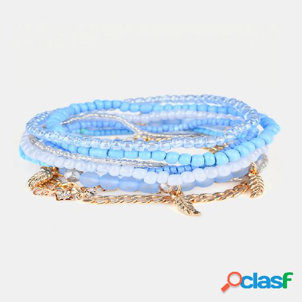 Bracciale donna Bohemian Bracciale a catena con foglie