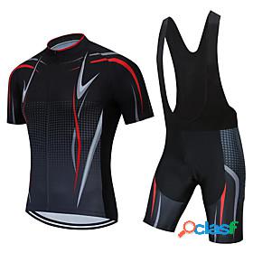 CAWANFLY Mens Cycling Jersey with Bib Shorts Short Sleeve -