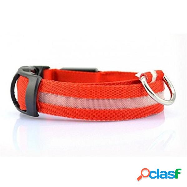 COLLARE REGOLABILE LUMINOSO A LED PER CANI E GATTI VARI
