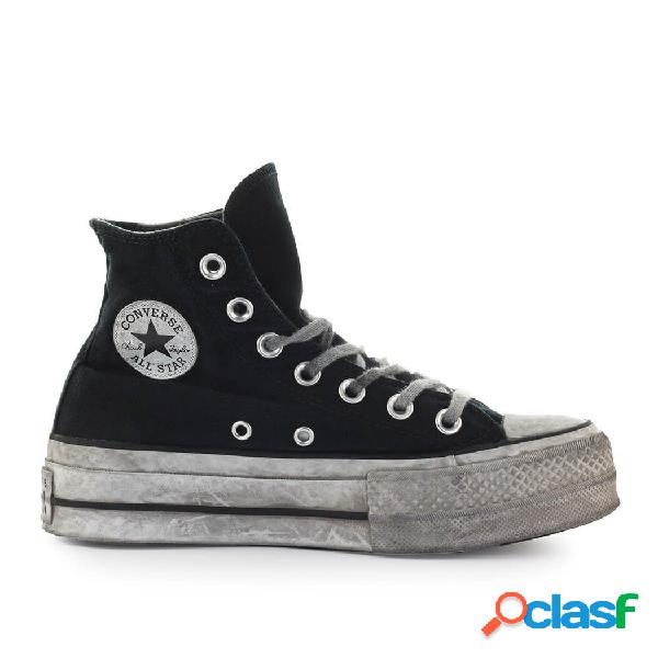 CONVERSE HI TOP SNEAKERS DONNA 564527C TESSUTO NERO