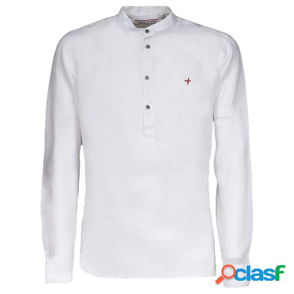 Camicia Canottieri Portofino in lino collo coreana (Colore: