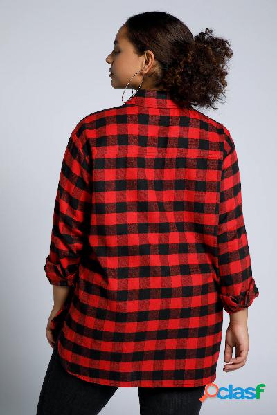 Camicia a quadri dal taglio oversize con colletto da camicia