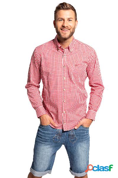 Camicia a quadri in tradizionale stile Tracht con maniche