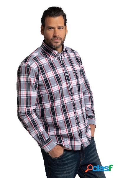 Camicia a quadri, maniche lunghe, colletto button-down,