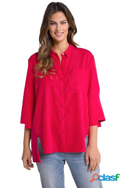 Camicia con retro più lungo, colletto da camicia e maniche