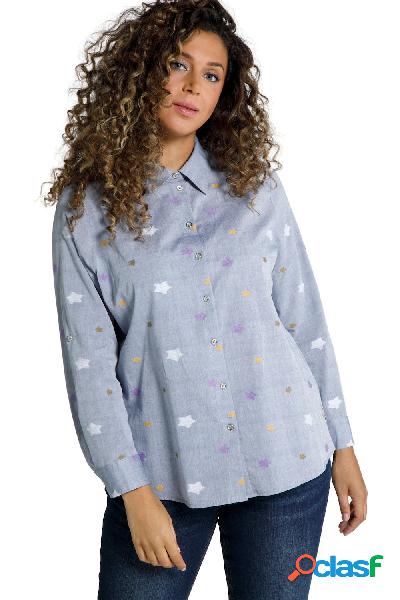Camicia con stelle, colletto da camicia e maniche lunghe,
