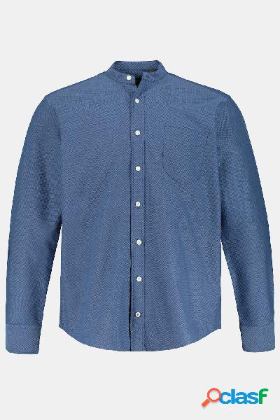 Camicia, maniche lunghe, colletto alla coreana, modern fit,