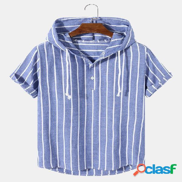 Camicie casual da uomo in cotone 100% a righe