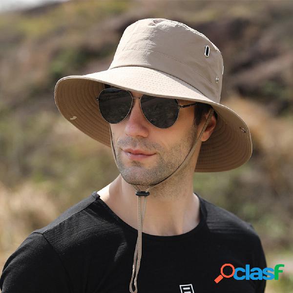 Cappello da uomo parasole regolabile con corda antivento a