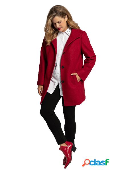 Cappotto corto e completamente foderato con effetto lana e