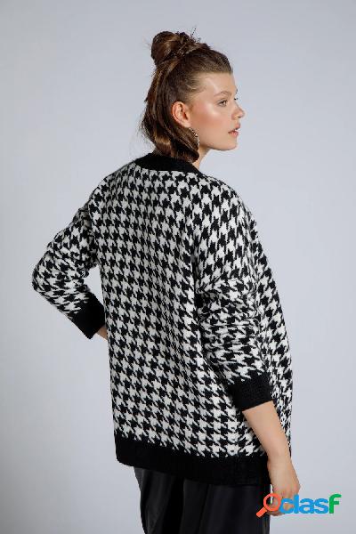 Cardigan dal taglio oversize con scollo a V, maniche lunghe