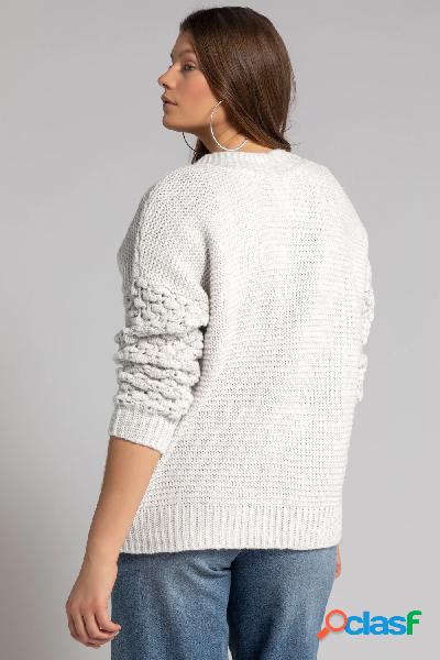 Cardigan, maglia lavorata, oversize, maniche lunghe, design