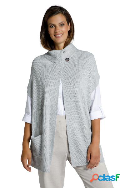 Cardigan oversize di morbida maglia a costa inglese con