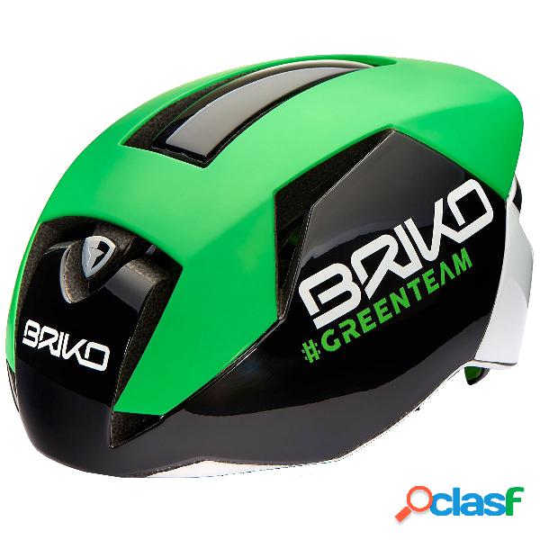 Casco ciclismo Briko Gass (Colore: verde, Taglia: L)