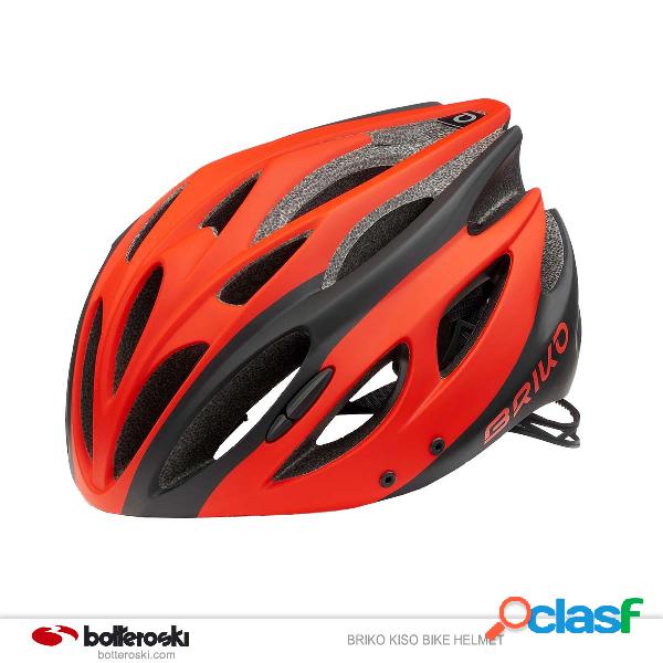 Casco ciclismo Briko Kiso (Colore: black-red, Taglia: L)