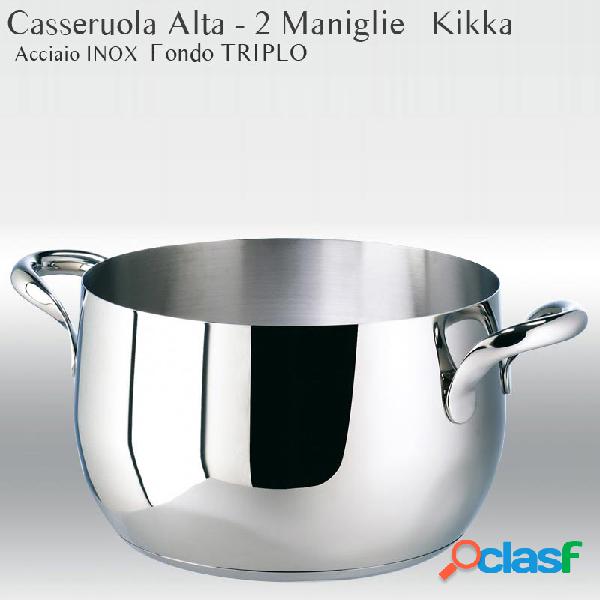 Casseruola Alta 2 maniglie Kikka Sambonet In Acciaio 18/10