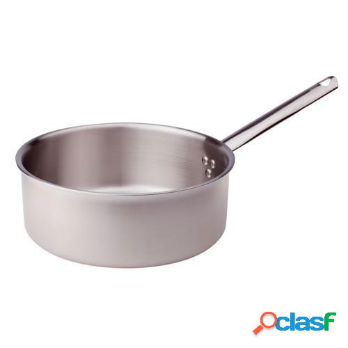 Casseruola bassa Alu-inox per induzione con manico tubolare