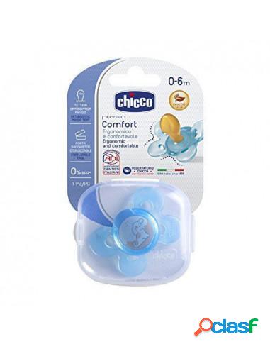 Chicco - Succhietto Physio Comfort 0-6m Caucciu Azzurro