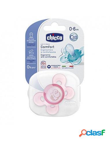 Chicco - Succhietto Physio Comfort 0-6m Silicone Rosa Chicco