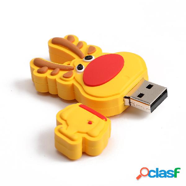 Christmas Deer USB2.0 Flash Drive Pendrive Cartoon USB Disk