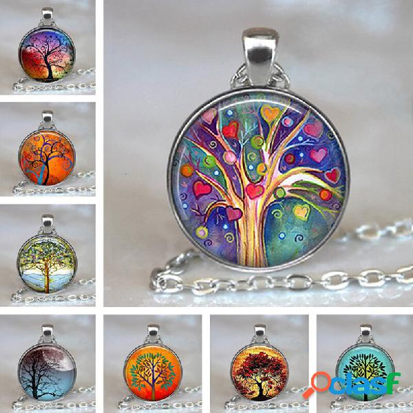 Collana con ciondolo in pietra preziosa geometrica vintage